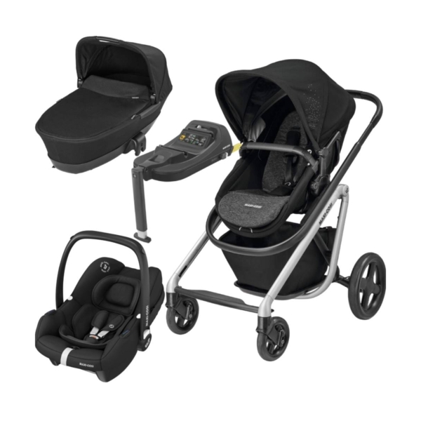 Maxi Cosi Lila 3in1 Bundle With Foldable Carrycot, Tinca Car Sea