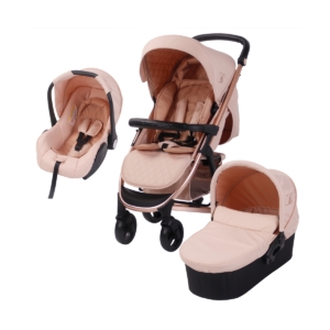 My Babiie Billie Faiers MB200+ Travel System-Rose Gold and Blush