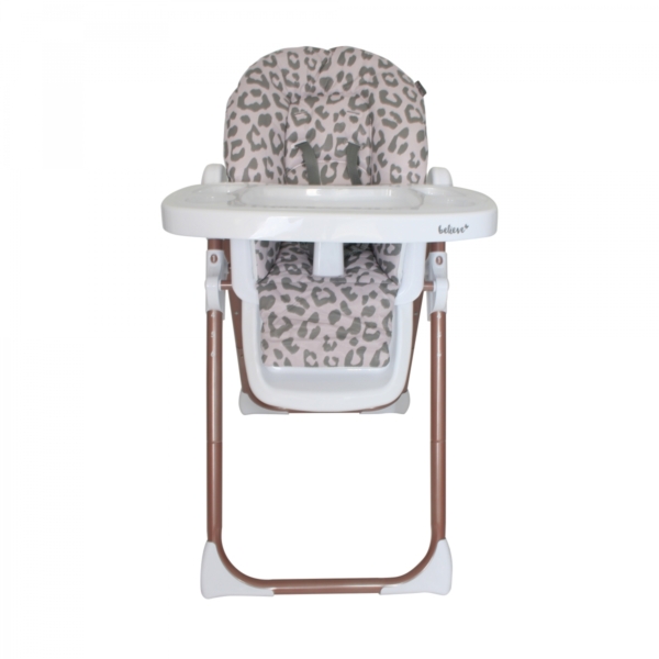 My Babiie Katie Piper Leopard Premium Highchair-Blush (MBHC8KPBL