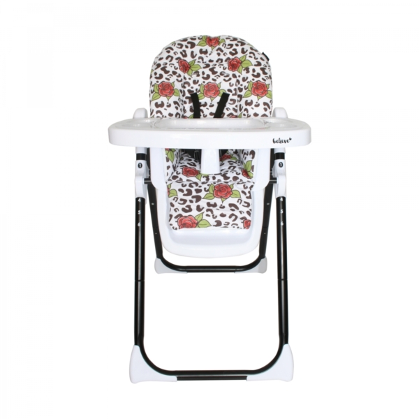 My Babiie Katie Piper Rose Leopard Premium Highchair-Black/White