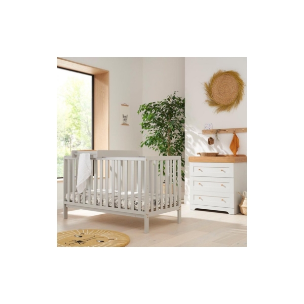 Tutti Bambini Malmo 2 Piece Room Set with Cot Top Changer-Dove G