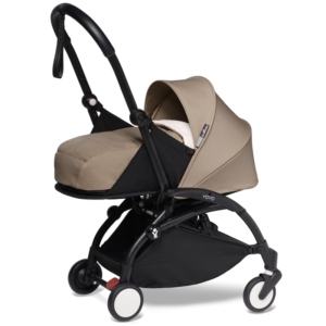 BABYZEN YOYO 2 Black Frame Newborn Package-Sherpa Taupe (New)