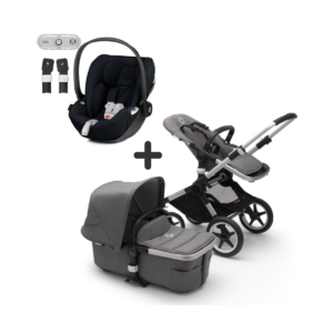 Bugaboo Fox2 & Cybex Cloud Z Travel System Bundle-Aluminium/Grey