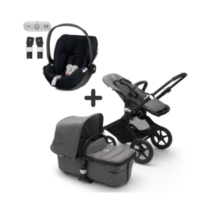 Bugaboo Fox2 & Cybex Cloud Z Travel System Bundle-Black/Grey Mel