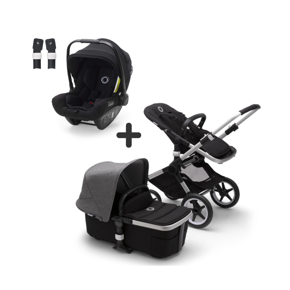 Bugaboo Fox2 & Turtle Air by Nuna Travel System BundleAluminium