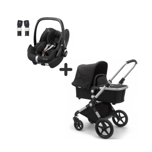 Bugaboo Lynx & Maxi Cosi Pebble Pro Travel System Bundle-Alumini