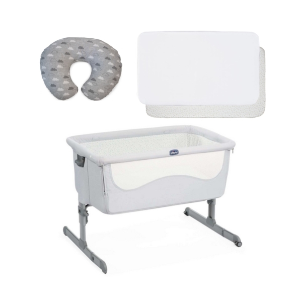 Chicco Next2Me 4-Piece Sleeptime Bundle-Light Grey