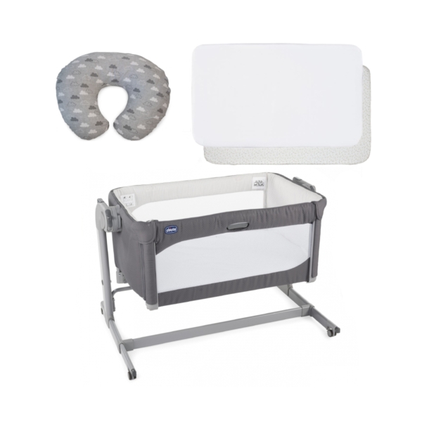 Chicco Next2Me AIR 4-Piece Sleeptime Bundle-Dark Grey