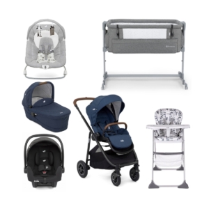 Joie Versatrax 7 Piece Newborn Bundle-Deep Sea