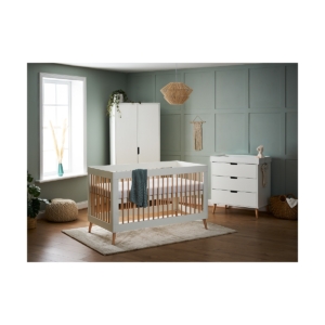 OBaby Maya 3 Piece Room Set-White/Natural