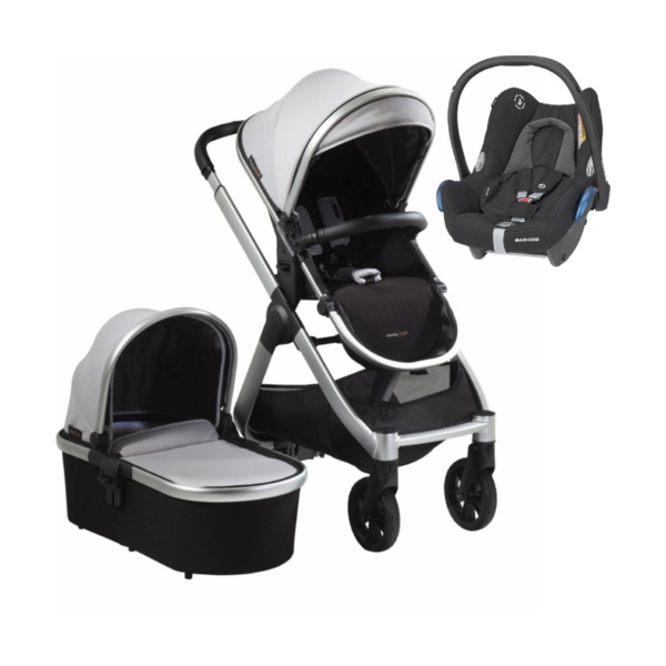 Bababing Raffi Silver Frame 3in1 Maxi Cosi Cabriofix Travel Syst