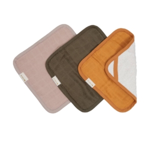 Fabelab 3 Pack Washcloths-Olive Garden (2021)