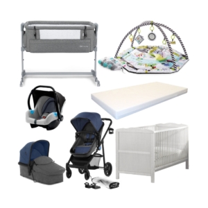 Kinderkraft Juli & Cot Bed Bundle-Denim