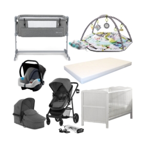 Kinderkraft Juli & Cot Bed Bundle-Grey