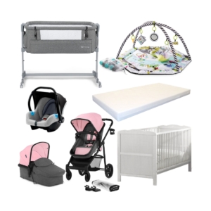 Kinderkraft Juli & Cot Bed Bundle-Pink