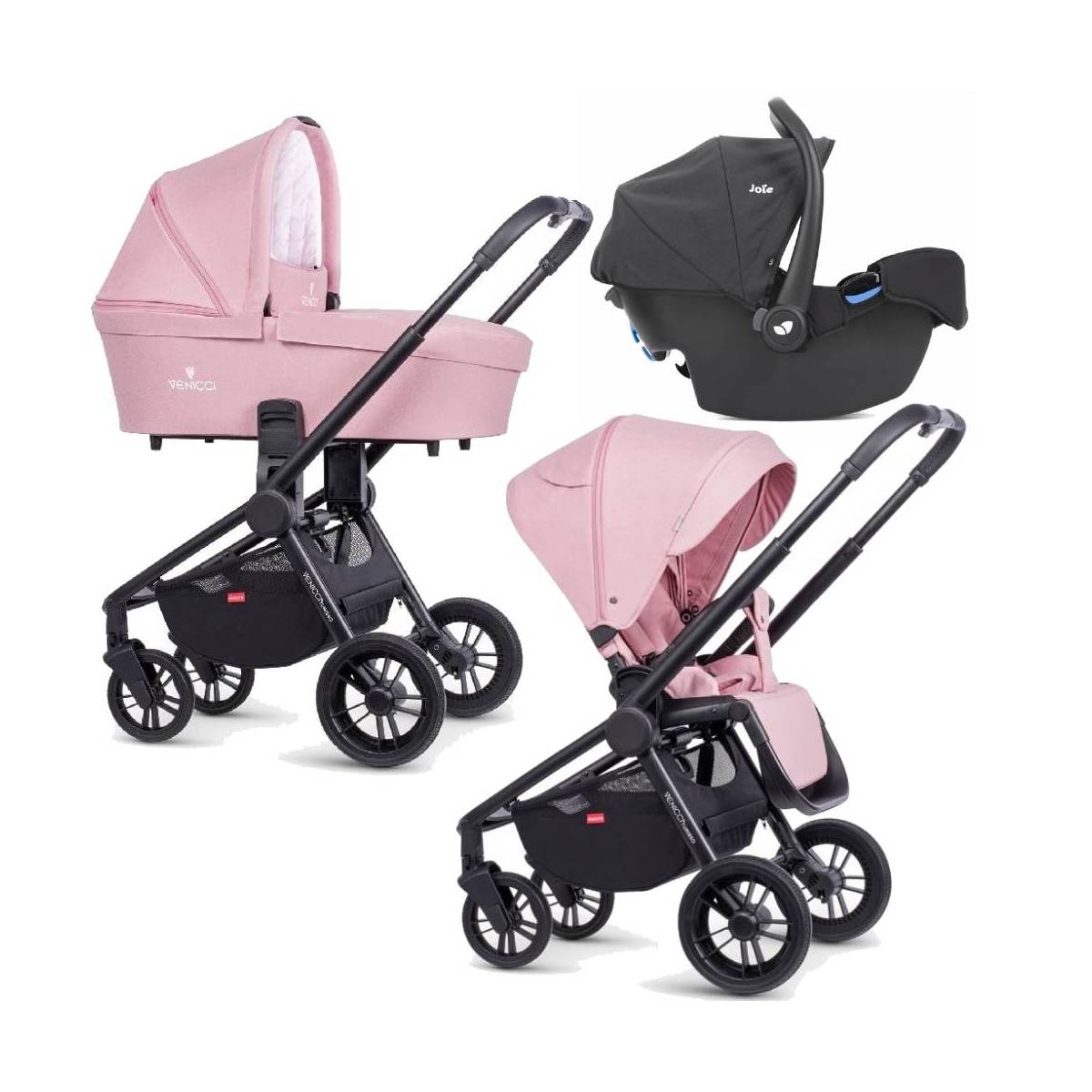 Venicci Turisso 3-in-1 Travel System-Flamingo