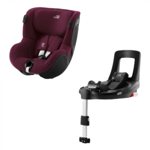 Britax DUALFIX iSENSE Group 0+/1 Car Seat + Base Bundle-Burgundy