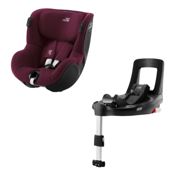 Britax DUALFIX iSENSE Group 0+/1 Car Seat + Base Bundle-Burgundy