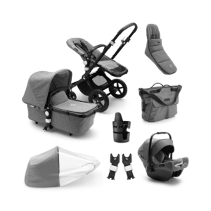 Bugaboo Cameleon 3 Plus Ready to Go 7 Piece Bundle-Black/Grey Me