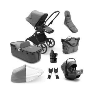 Bugaboo Lynx Ready to Go 7 Piece Bundle-Black/Grey Melange