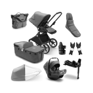 Bugaboo Lynx Ready to Go Further 8 Piece Bundle-Black/Grey Melan