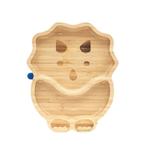 eco rascals Dinosaur Shaped Bamboo Suction Plate-Navy (2021)