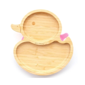 eco rascals Duck Shaped Bamboo Plate-Pink (2021)