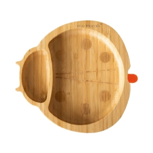 eco rascals Ladybird Shaped Bamboo Plate-Orange (2021)