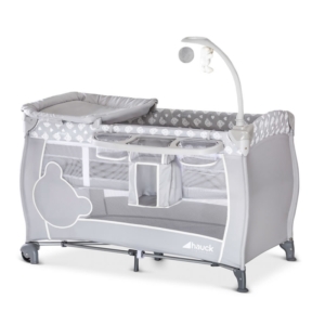 Hauck Babycenter Travel Cot-Teddy Grey (2018)