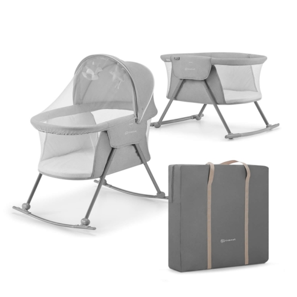 Kinderkraft Lovi Baby Cot-Grey