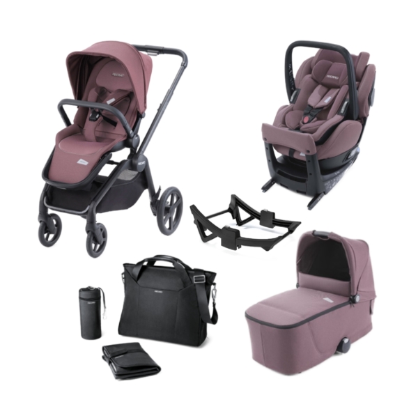 Recaro Celona & Salia Elite 8 Piece Travel System Bundle-Black/R