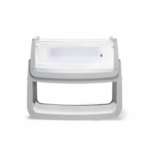 SnuzPod4 Bedside Crib with Mattress-Dove Grey