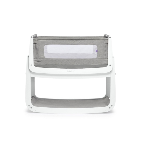 SnuzPod4 Bedside Crib with Mattress-Dusk Grey