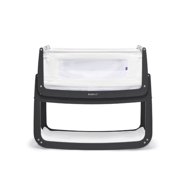 SnuzPod4 Bedside Crib with Mattress-Slate