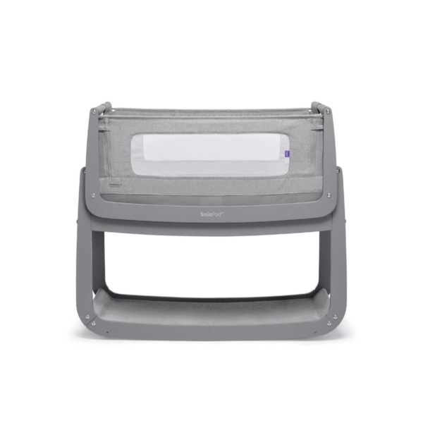 SnuzPod4 Bedside Crib with Mattress-Urban Grey