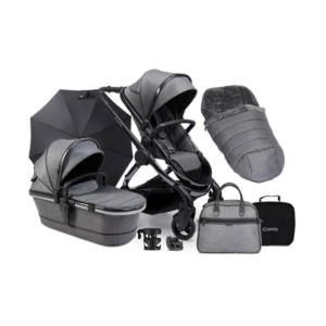 iCandy Peach Phantom Pushchair & Accessories Bundle-Dark Grey Tw
