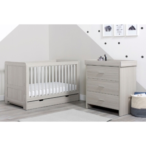 Ickle Bubba Pembrey 2 Piece Furniture Set with Under Drawer-Ash