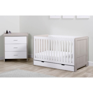 Ickle Bubba Pembrey 2 Piece Furniture Set with Under Drawer-Ash