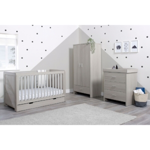 Ickle Bubba Pembrey 3 Piece Furniture Set with Under Drawer-Ash
