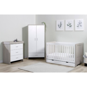 Ickle Bubba Pembrey 3 Piece Furniture Set with Under Drawer-Ash