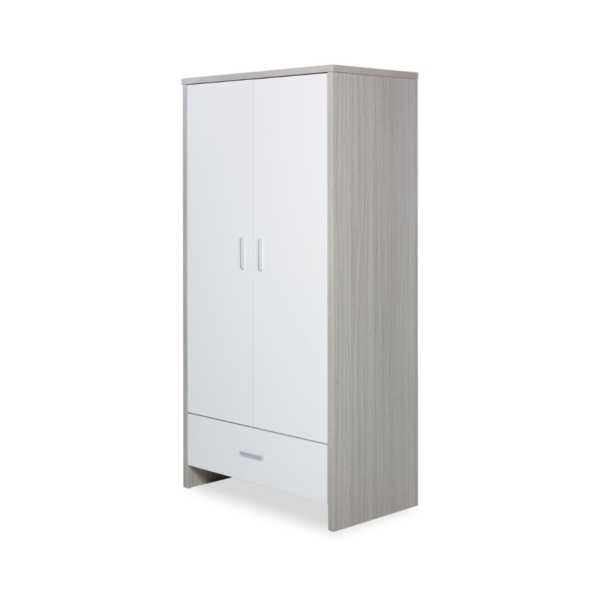Ickle Bubba Pembrey Wardrobe-Ash Grey & White