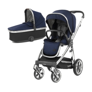 BabyStyle Oyster 3 Mirror Finish 2in1 Pram System-Rich Navy