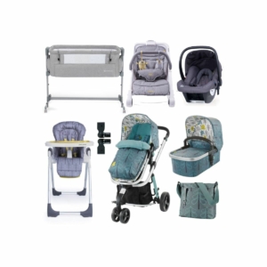 Cosatto Giggle 2 Newborn 9 Piece Starter Bundle-Fjord/Grey