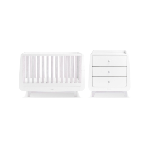 SnuzKot Luxe 2 Piece Nursery Furniture Set-White