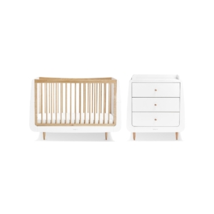 SnuzKot Skandi 2 Piece Nursery Furniture Set-Natural