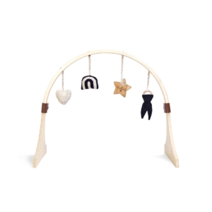 The Little Green Sheep Curved Baby Play Gym & Charms Set-Rainbow