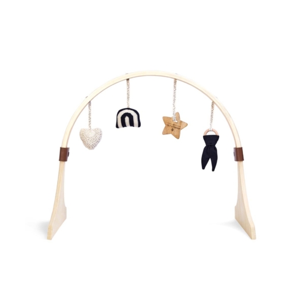 The Little Green Sheep Curved Baby Play Gym & Charms Set-Rainbow