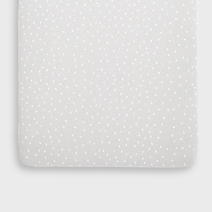 The Little Green Sheep Organic Crib Fitted Sheet-Dove Rice