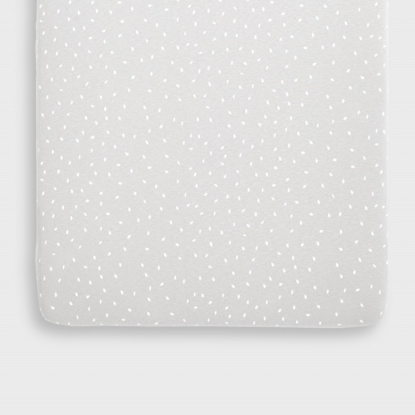 The Little Green Sheep Organic Crib Fitted Sheet-Dove Rice