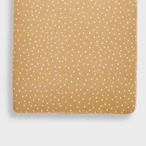 The Little Green Sheep Organic Crib Fitted Sheet-Honey Rice
